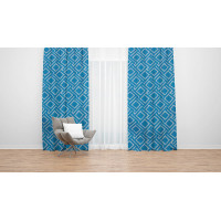 Designový závěs s tunelem JANE Premium 140x250 cm - modrý