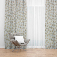 Dekorační závěs s řasící páskou LENOCHOD 135x250 cm - béžový