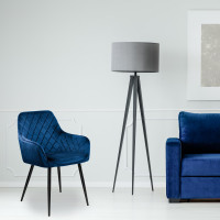 Modré designové křeslo HAVANA
