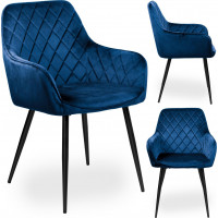 Modré designové křeslo HAVANA