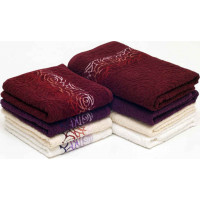 Bavlněný ručník BLOOM - 50x90 cm - 500g/m2 - červený