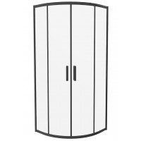 Sprchový kout MAXMAX MEXEN RIO transparent - čtvrtkruh 90x90 cm - BLACK, 863-090-090-70-00