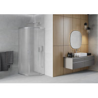 Sprchový kout MAXMAX MEXEN RIO mat - čtvrtkruh 90x90 cm, 863-090-090-01-30