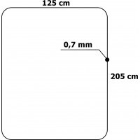 Ochranná podložka pod židli 125 x 205 cm - průhlědná