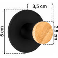 Věšák na ručník KOVIR - černý - 2 kusy