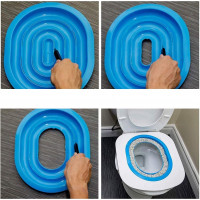 Modrá praktická podložka na WC pro kočky