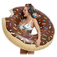 Nafukovací plavací kruh DONUT - hnědý