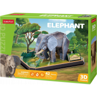 CUBICFUN 3D puzzle Slon 42 dílků