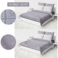 Přehoz na postel PLATINUM 220x240 cm - stříbrný