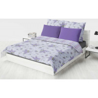 Přehoz na postel LAVENDER GARDEN 200x220 cm - fialový/bílý