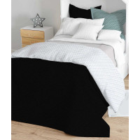 Přehoz na postel LAURINE 220x240 cm - černý/bílý