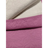 Přehoz na postel CASSARO 220x240 cm - růžový/krémový
