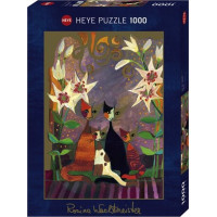 HEYE Metalické puzzle Lilie 1000 dílků