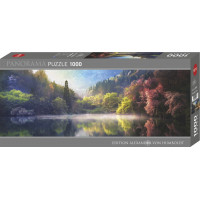 HEYE Panoramatické puzzle Jezero Serjang-ji 1000 dílků