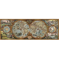 HEYE Panoramatické puzzle Mapa světa (polokoule) 6000 dílků