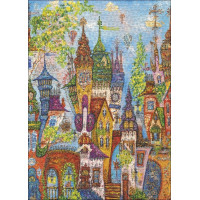 HEYE Puzzle Charming Village: Červené oblouky 1000 dílků