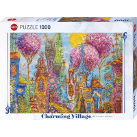 HEYE Puzzle Charming Village: Růžové stromy 1000 dílků