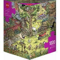 HEYE Puzzle Simon’s Cat: Dobrodružství na zahradě 1000 dílků