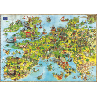 HEYE Puzzle Draci - Mapa Evropy 4000 dílků