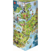 HEYE Puzzle Draci - Mapa Evropy 4000 dílků