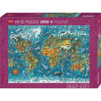 HEYE Puzzle Map Art: Miniaturní svět 2000 dílků