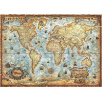 HEYE Puzzle Map Art: Svět 2000 dílků