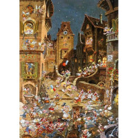 HEYE Puzzle Romantic Town: V noci 1000 dílků