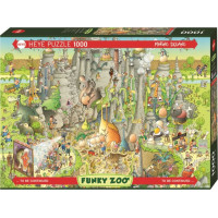 HEYE Puzzle Šílená ZOO: Expozice Jurský svět 1000 dílků