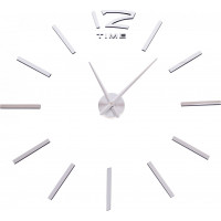 Stříbrné nástěnné hodiny 3D Diy Apis 65-120 cm