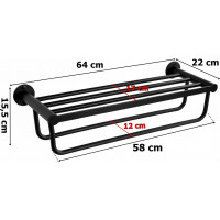 Věšák na ručníky POLIS - černý