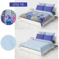 Přehoz na postel AMSTERDAM Little Me 200x220 cm - modrý