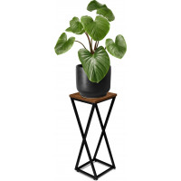 Stojan na květiny KONEL 62 cm dub / černý