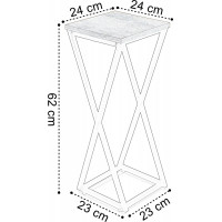 Stojan na květiny KONEL 62 cm dub / černý