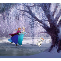 Dětský závěs DISNEY - FROZEN - Elsa, Anna a Olaf - 180x160 cm