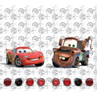 Dětský závěs DISNEY - CARS - kamarádi - 180x160 cm