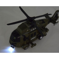 Vojenská helikoptéra se světly a zvukem