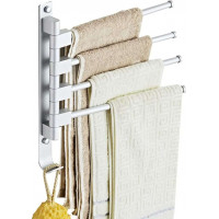 Věšák na ručníky ORTYS - stříbrný