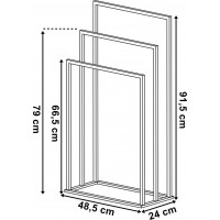 Bílý 3-úrovňový věšák na ručníky TIRE