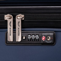 Moderní cestovní kufry SPARROW - set S+M+L - černé - TSA zámek