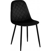 Sametová židle ORLANDO v černé barvě