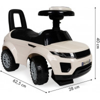 ECOTOYS Odrážedlo Auto s melodiemi bílé