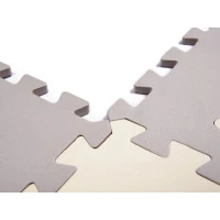 KIK Pěnové puzzle šedo-krémové Zvířátka