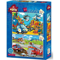 ART PUZZLE Puzzle Policie a hasiči 2x100 dílků