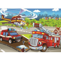 ART PUZZLE Puzzle Policie a hasiči 2x100 dílků