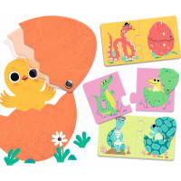 DJECO Puzzle Zábavná vajíčka 12x2 dílků