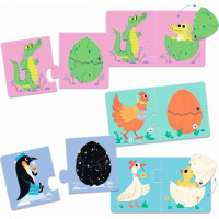 DJECO Puzzle Zábavná vajíčka 12x2 dílků