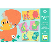 DJECO Puzzle Zábavná vajíčka 12x2 dílků