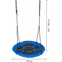 ECOTOYS Houpací kruh Čapí hnízdo (průměr 110cm) modrý