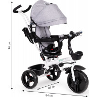 ECOTOYS Tříkolka,Sportovní kočárek - šedá