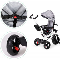 ECOTOYS Tříkolka,Sportovní kočárek - šedá